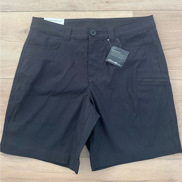 Eddie Bauer Pants - Eddie Bauer Women’s Black Mid Rise Rainier SHORTS Outdoor Adventure NWT Size 8